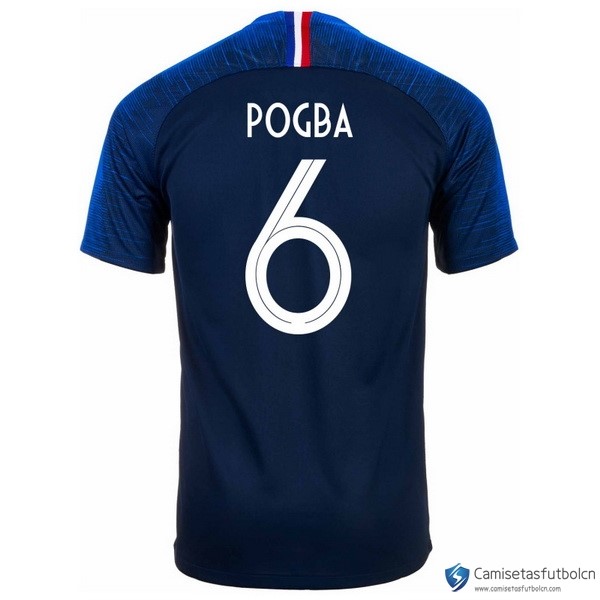 Camiseta Seleccion Francia Primera equipo Pogba 2018 Azul